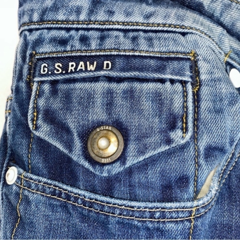 GStar Morris Low Straight Raw Denim Jeans Size 33X34 - Picture 11 of 11